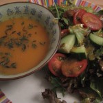 JMM_20100416_0911 Pumpkin soup and salad